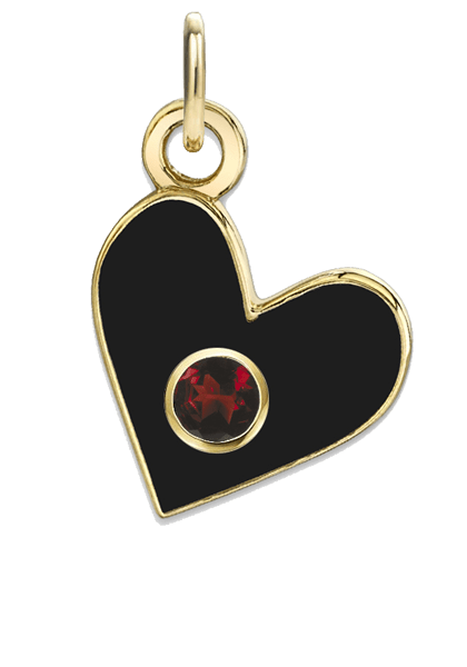 BIRTHSTONE HEART CHARMS - The Fête