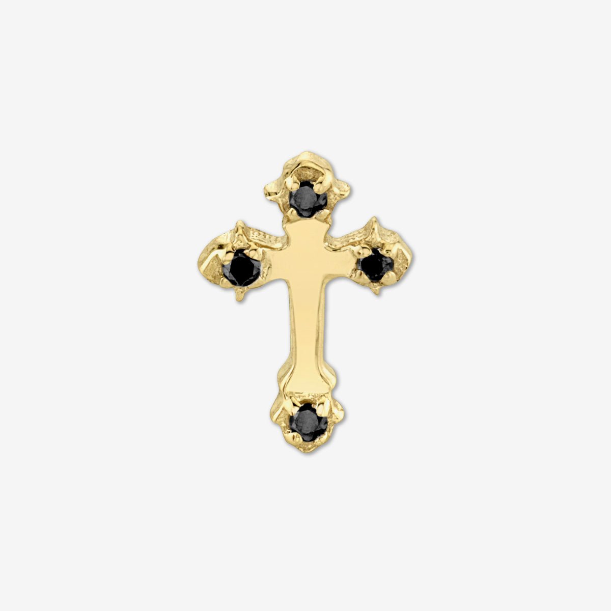 GOTHIC CROSS STUD / BLACK - The Fête