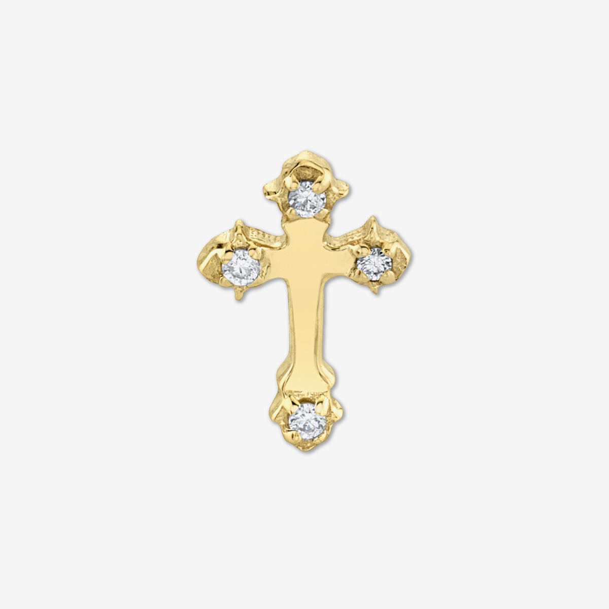 GOTHIC CROSS STUD / WHITE - The Fête