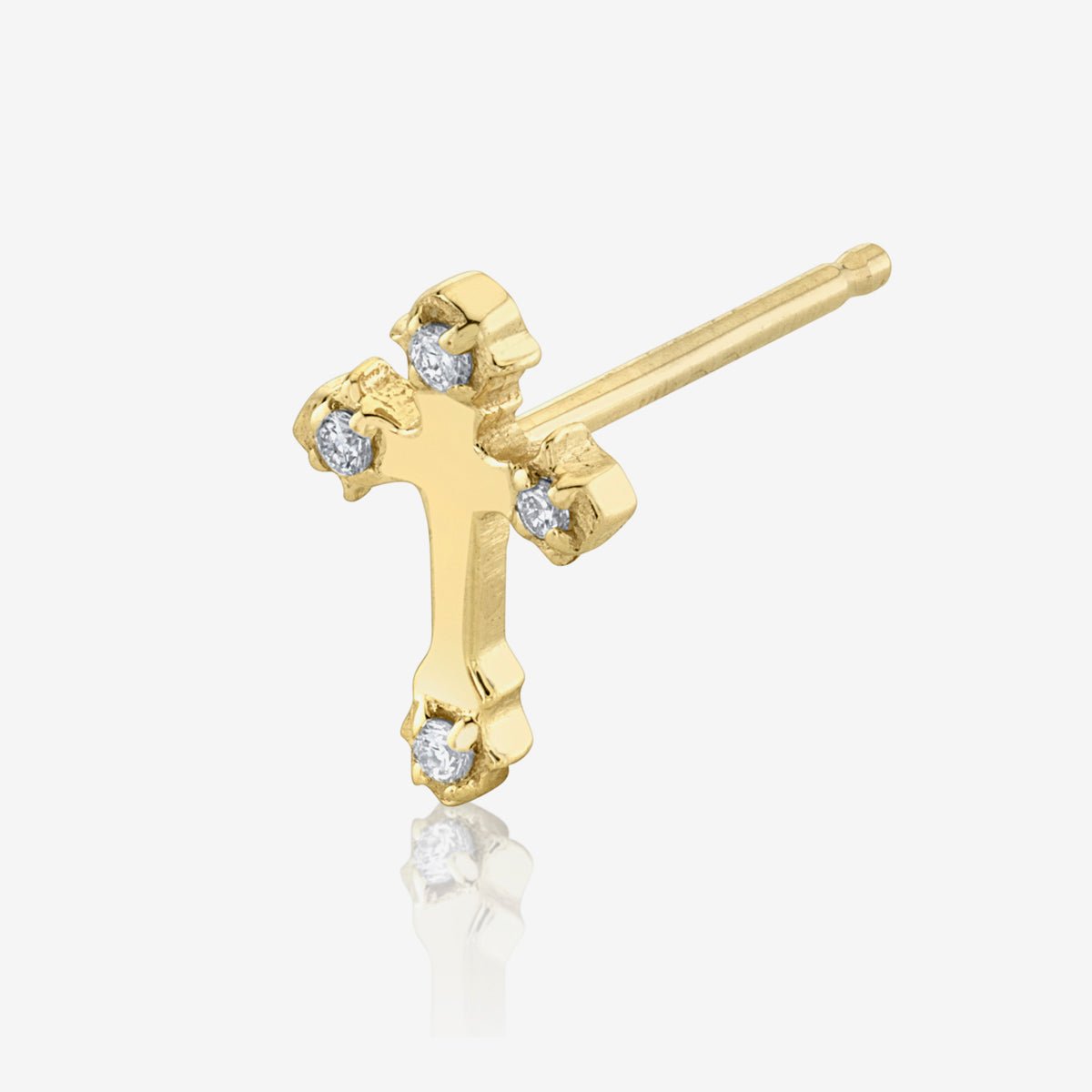 GOTHIC CROSS STUD / WHITE - The Fête