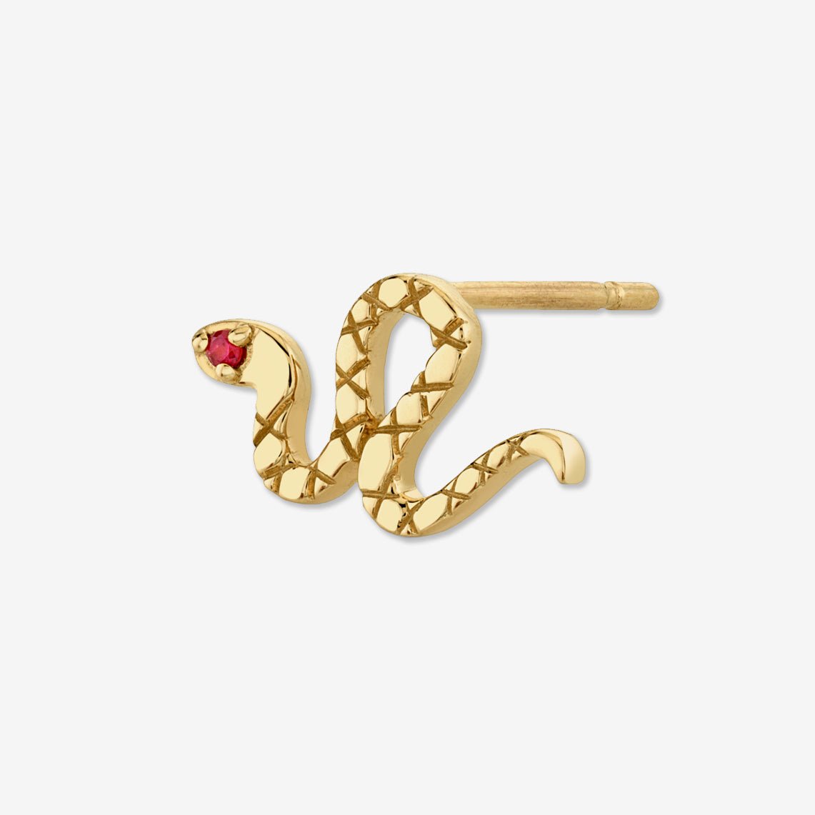 SNAKE STUD / RUBY - The Fête