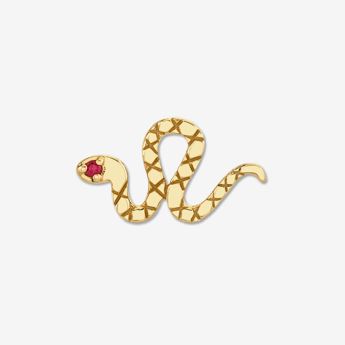 SNAKE STUD / RUBY - The Fête